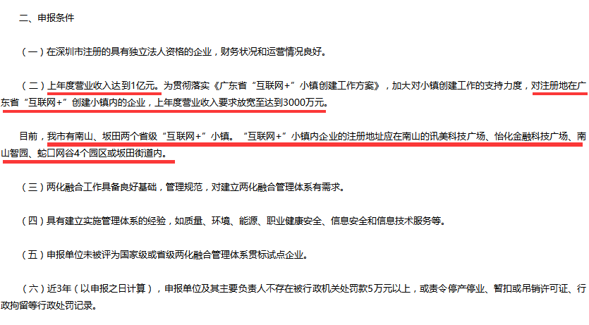 這5個地區(qū)的企業(yè)不滿1億要求也可以申請兩化融合貫標(biāo)試點(diǎn)！